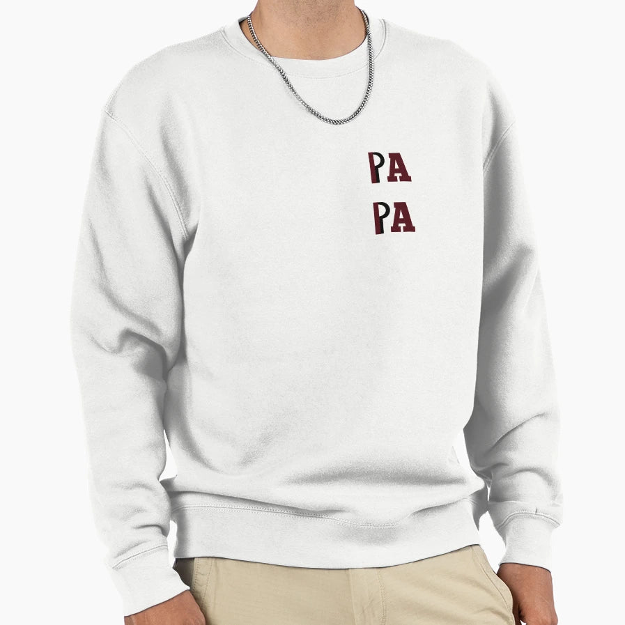 Papa Sweatshirt - Minimalist Print Men Women - T-Shirt, Sweatshirt, Hoodie
