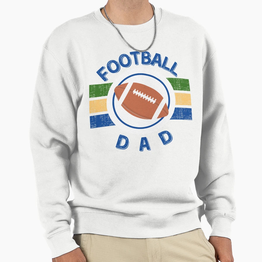 Football Dad Sports Dad Dad Life Blue Sweatshirt - Graphic Print Men Women - T-Shirt, Sweatshirt, Hoodie