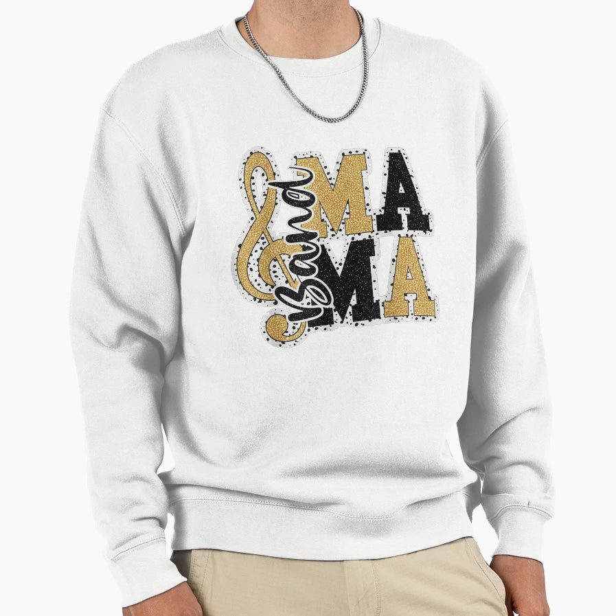 Womens Band Mom Mothers Sweatshirt - Casual Everyday Wear for Adults - T-Shirt, Sweatshirt, Hoodie
