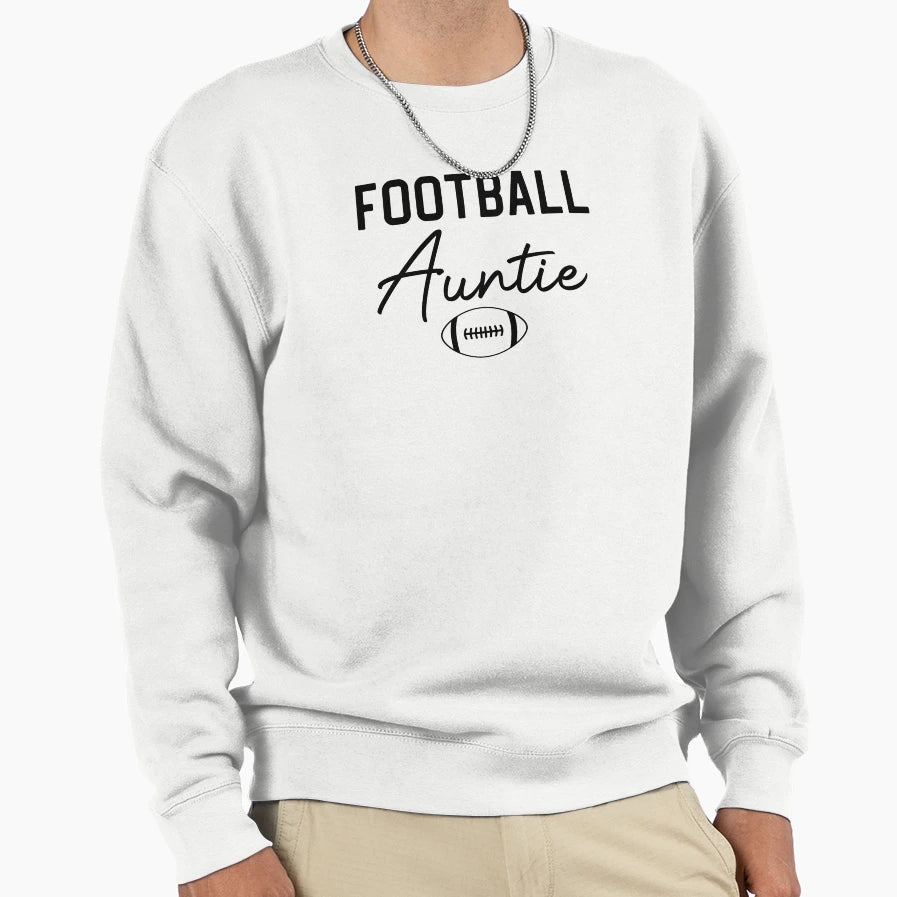 Football Auntie Gift Football Auntie Sweatshirt - Minimalist Print Unisex - T-Shirt, Sweatshirt, Hoodie