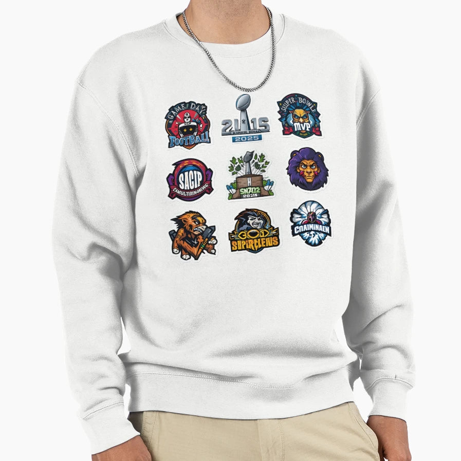 Super Bowl 2025 Collection Sweatshirt - Fun Novelty Design Men Women - T-Shirt, Sweatshirt, Hoodie