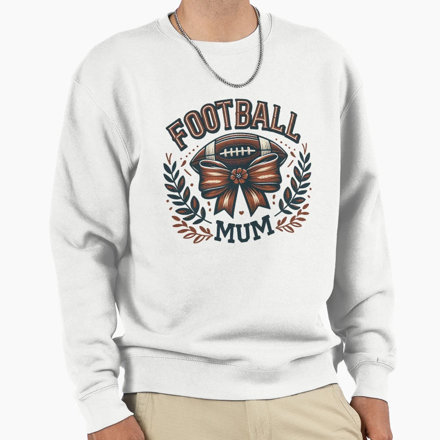 Football Mom Flowers Sweatshirt - Fun Novelty Design Men Women - T-Shirt, Sweatshirt, Hoodie