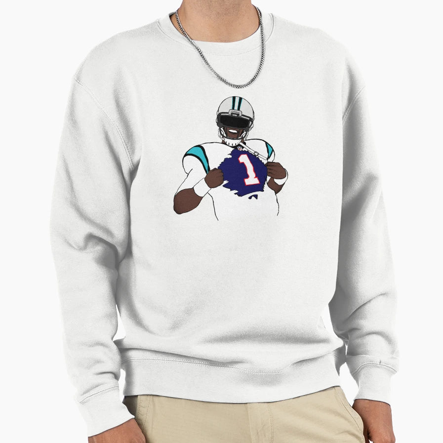 Cam Newton Pats Sweatshirt - Custom Art Print Men Women - T-Shirt, Sweatshirt, Hoodie