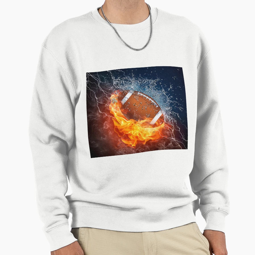 Football Wallpaper Sweatshirt - Novelty Apparel for Adults - T-Shirt, Sweatshirt, Hoodie