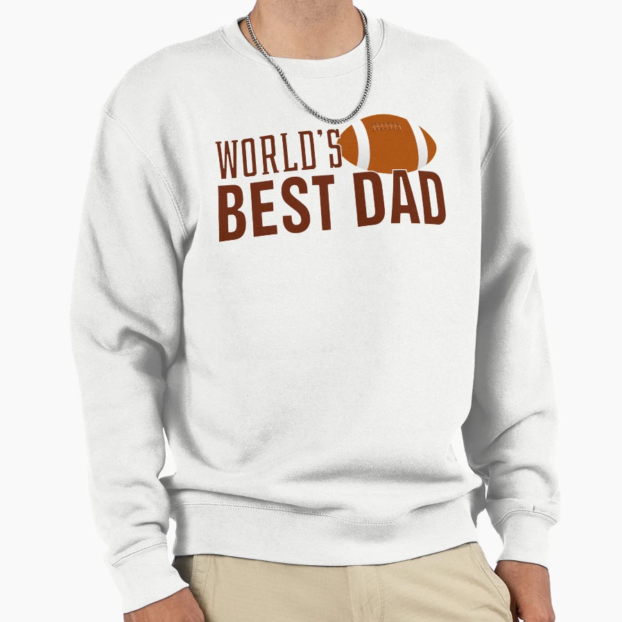 Simple Worlds Best Dad Typography Sweatshirt - Minimalist Print for Adults - T-Shirt, Sweatshirt, Hoodie