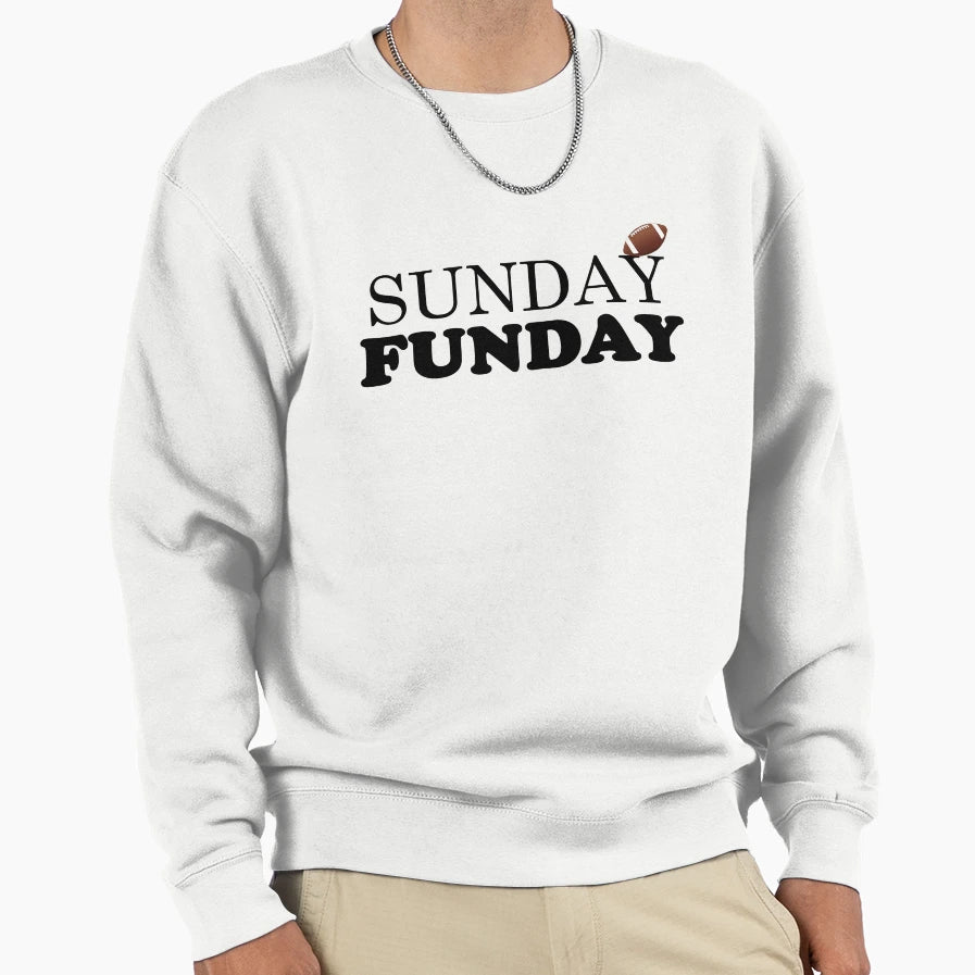 Sunday Funday Football Sport Short T-Shirt - Unique Graphic for Adults - T-Shirt, Sweatshirt, Hoodie