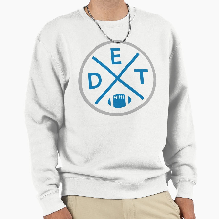 Detroit Football Emblem Det Sweatshirt - Graphic Print Unisex - T-Shirt, Sweatshirt, Hoodie