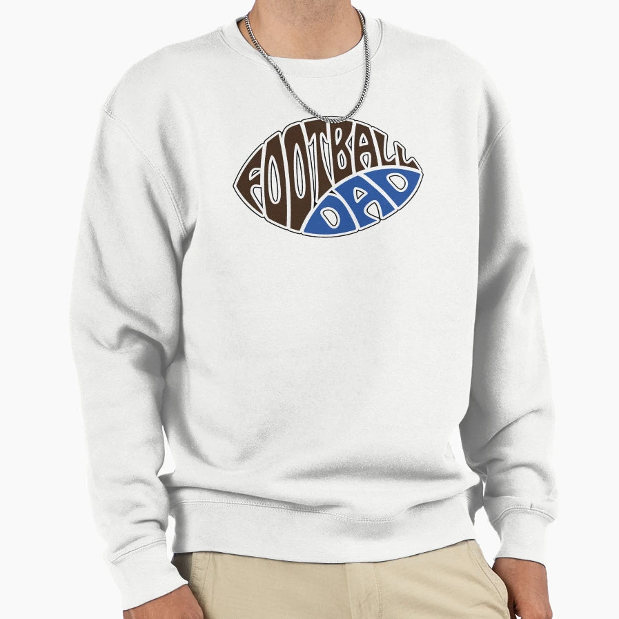 Football Dad Drawing Fathers Day Sweatshirt - Unique Graphic Men Women - T-Shirt, Sweatshirt, Hoodie