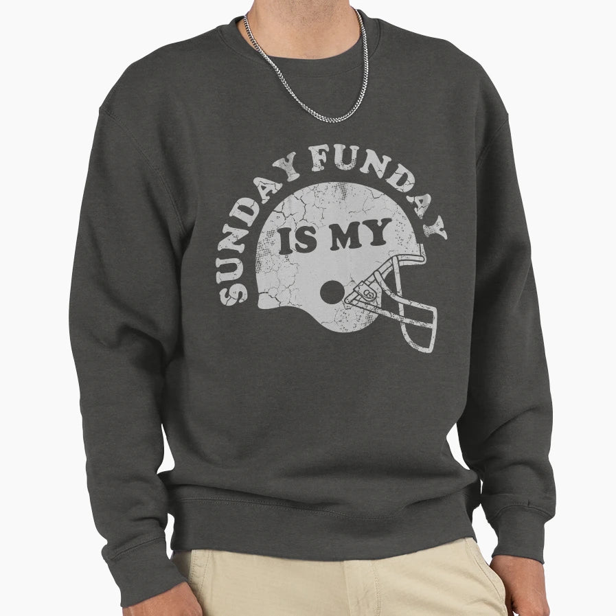 Sunday Is My Funday Football Sweatshirt - Trendy Graphic Unisex - T-Shirt, Sweatshirt, Hoodie