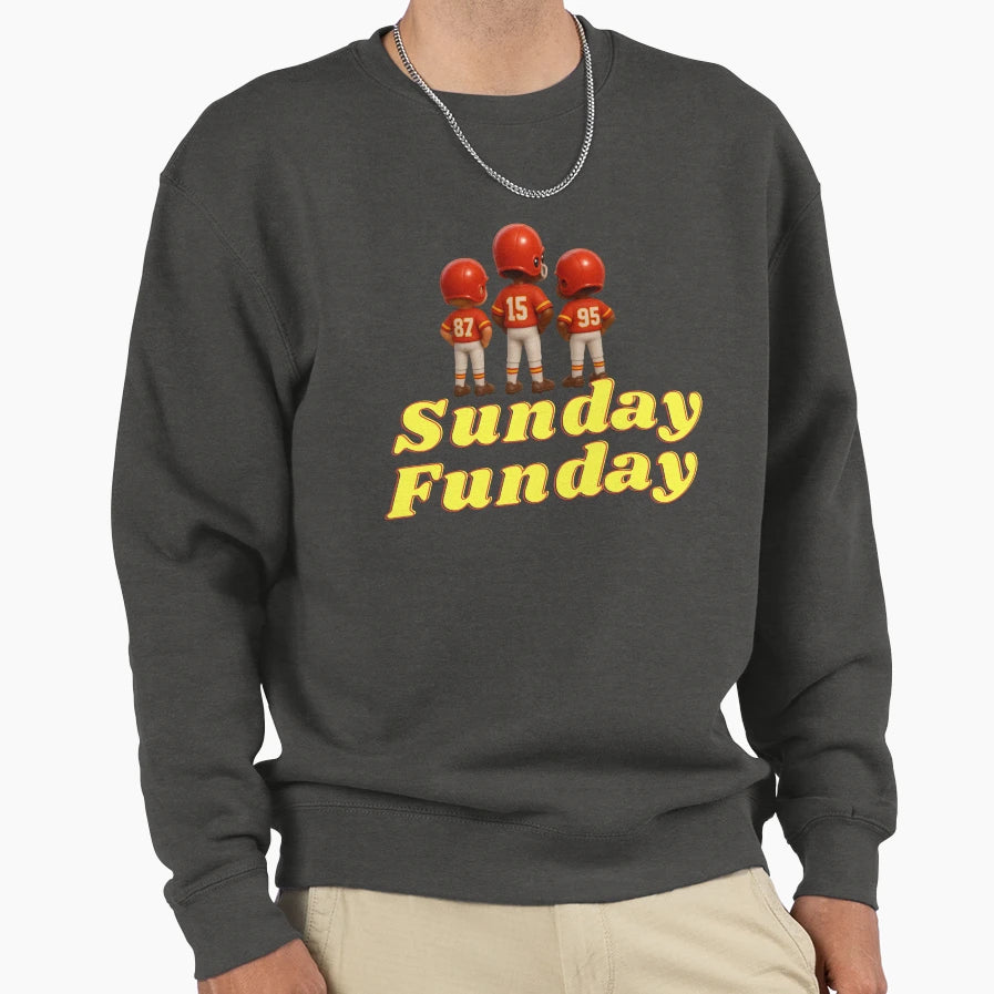 Sunday Funday Kansas City Chiefs Sweatshirt - Unique Graphic Men Women - T-Shirt, Sweatshirt, Hoodie