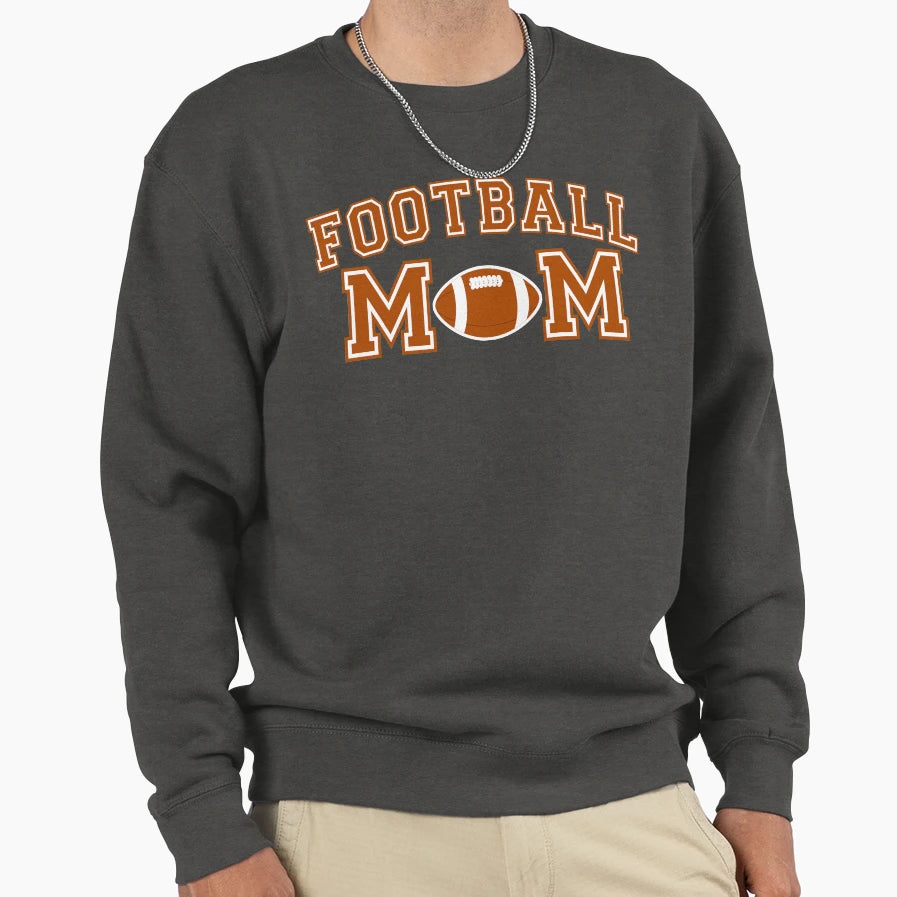 Football Mom Sweatshirt - Minimalist Print for Adults - T-Shirt, Sweatshirt, Hoodie