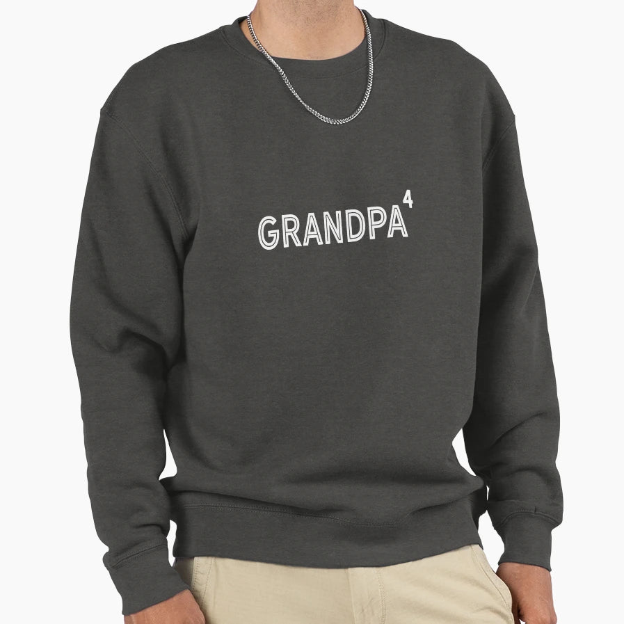 Grandpa 4Th Grandkid Pregnancy Sweatshirt - Casual Everyday Wear Men Women - T-Shirt, Sweatshirt, Hoodie