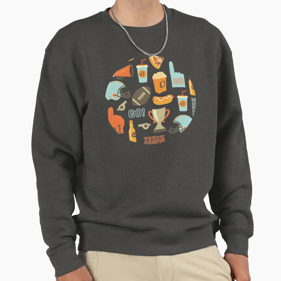 American Football Sport Sweatshirt - Minimalist Print Men Women - T-Shirt, Sweatshirt, Hoodie