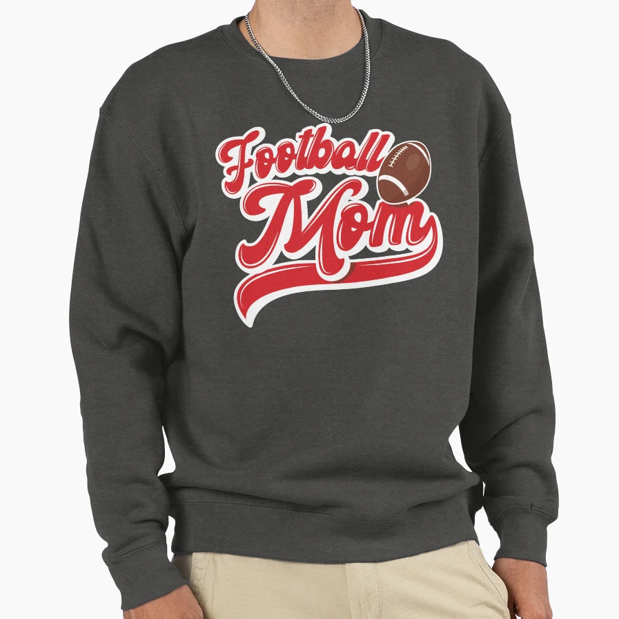 Football Mom Red And Blue Sweatshirt - Streetwear Style Men Women - T-Shirt, Sweatshirt, Hoodie