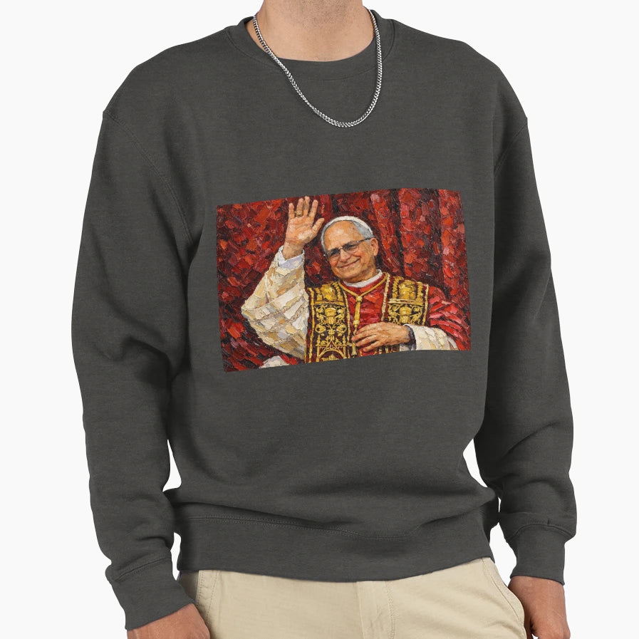 Pope Leo Fourteenth Sweatshirt - Graphic Print Men Women - T-Shirt, Sweatshirt, Hoodie
