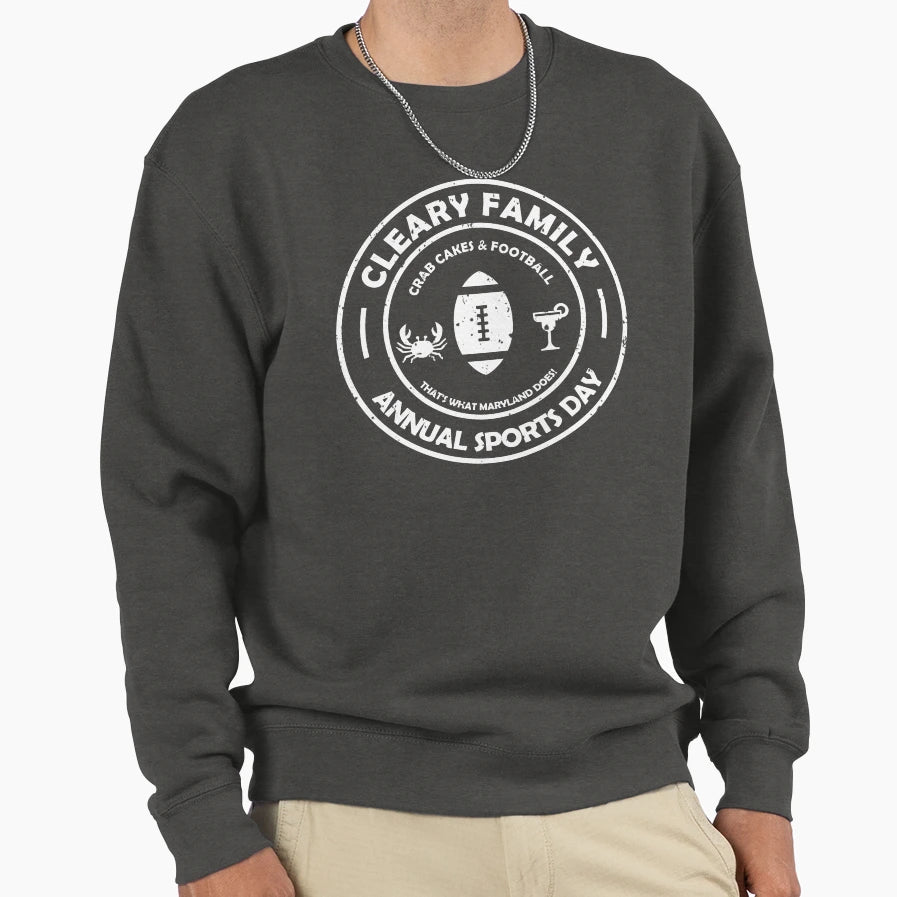 Cleary Family Football Sweatshirt - Trendy Graphic for Adults - T-Shirt, Sweatshirt, Hoodie