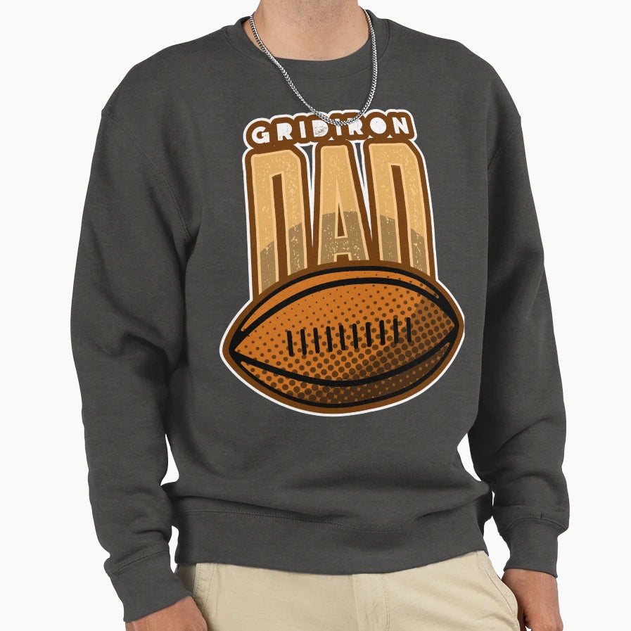 Gridiron Dad Sweatshirt - Minimalist Print Men Women - T-Shirt, Sweatshirt, Hoodie
