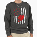American Flag Football Usa Patriotic Sweatshirt - Graphic Print Men Women - T-Shirt, Sweatshirt, Hoodie
