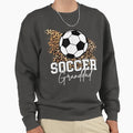 Soccer Granddad Leopard Heart T-Shirt - Casual Everyday Wear for Adults - T-Shirt, Sweatshirt, Hoodie