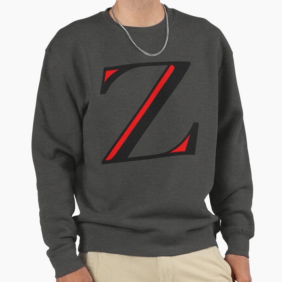 Letter Z Black And Red Sweatshirt - Graphic Print for Adults - T-Shirt, Sweatshirt, Hoodie