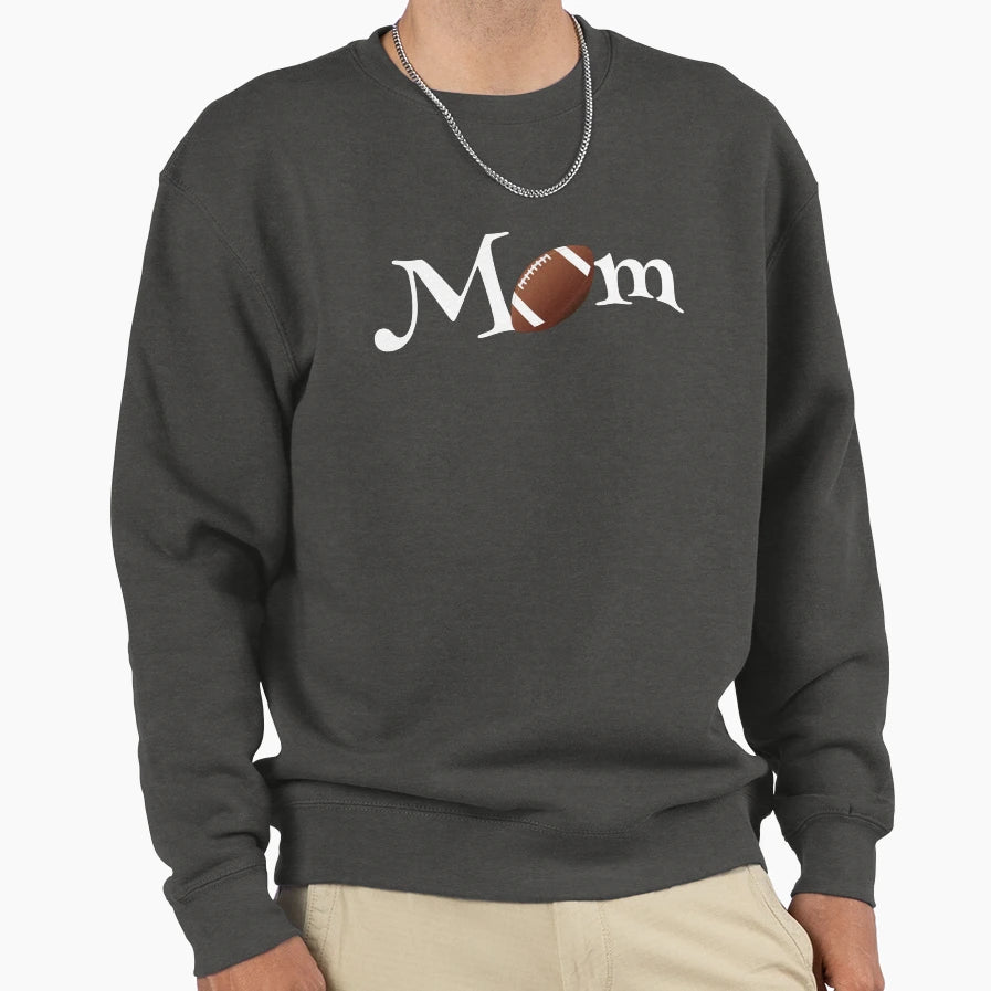Football Mom Supportive American Sweatshirt - Trendy Graphic Unisex - T-Shirt, Sweatshirt, Hoodie