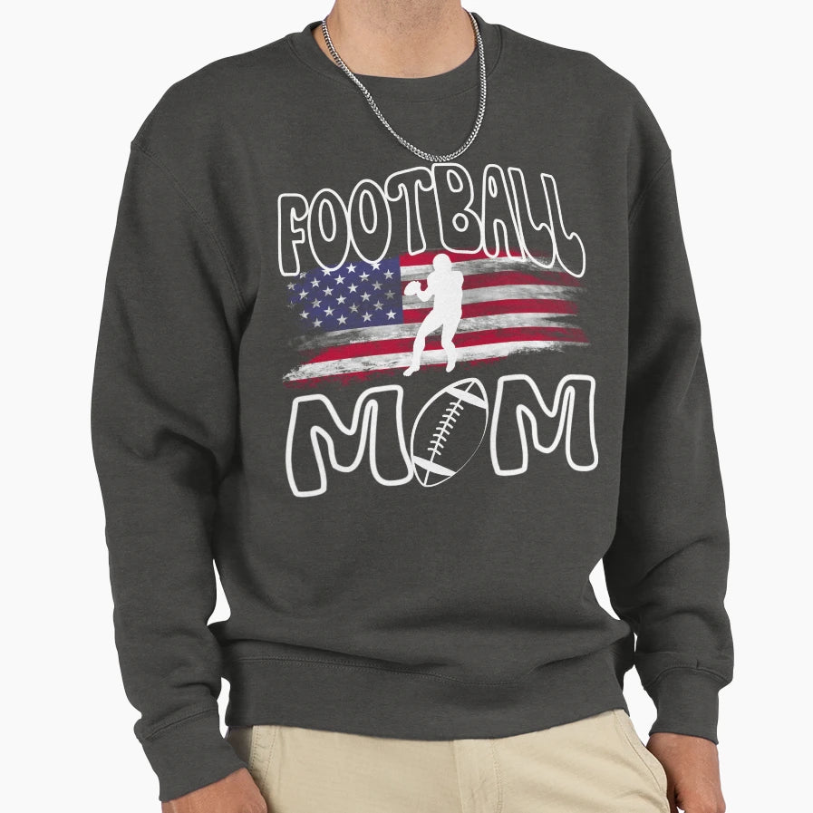 Football Mom Sweatshirt - Graphic Print for Adults - T-Shirt, Sweatshirt, Hoodie