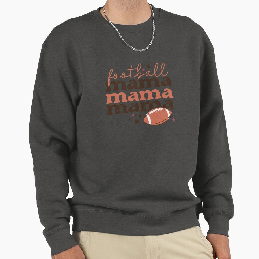 Football Mama Brown Sports Sweatshirt - Casual Everyday Wear for Adults - T-Shirt, Sweatshirt, Hoodie