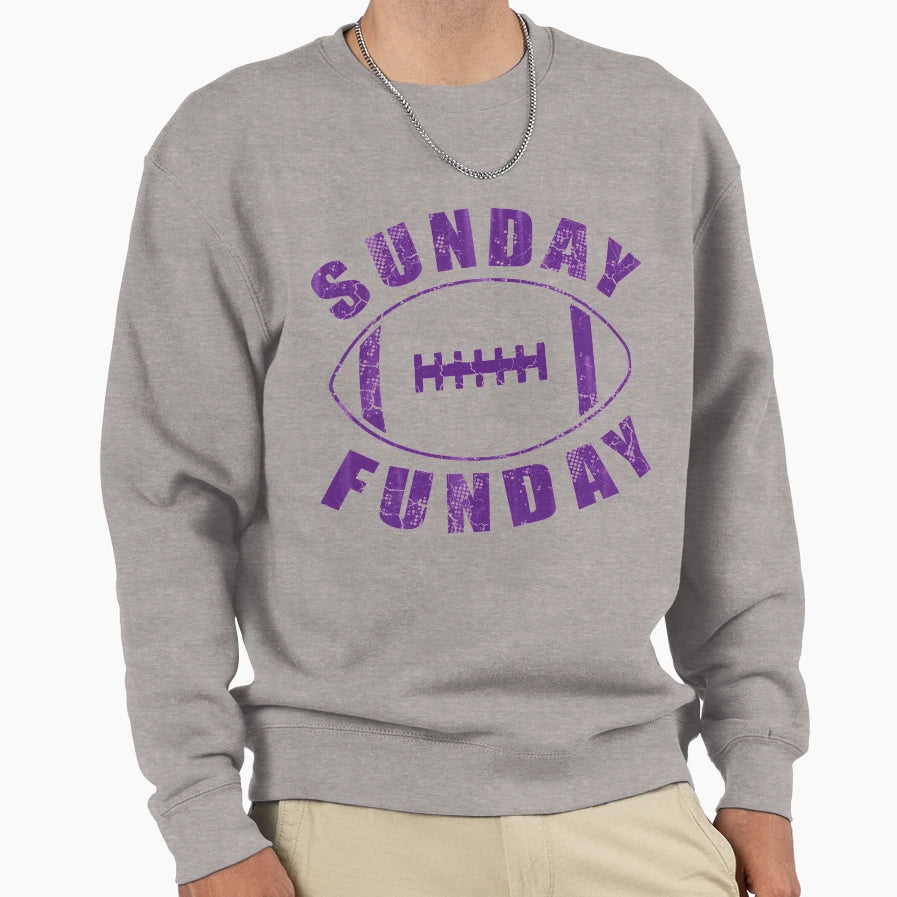 Sunday Funday Football Sweatshirt - Trendy Graphic Men Women - T-Shirt, Sweatshirt, Hoodie