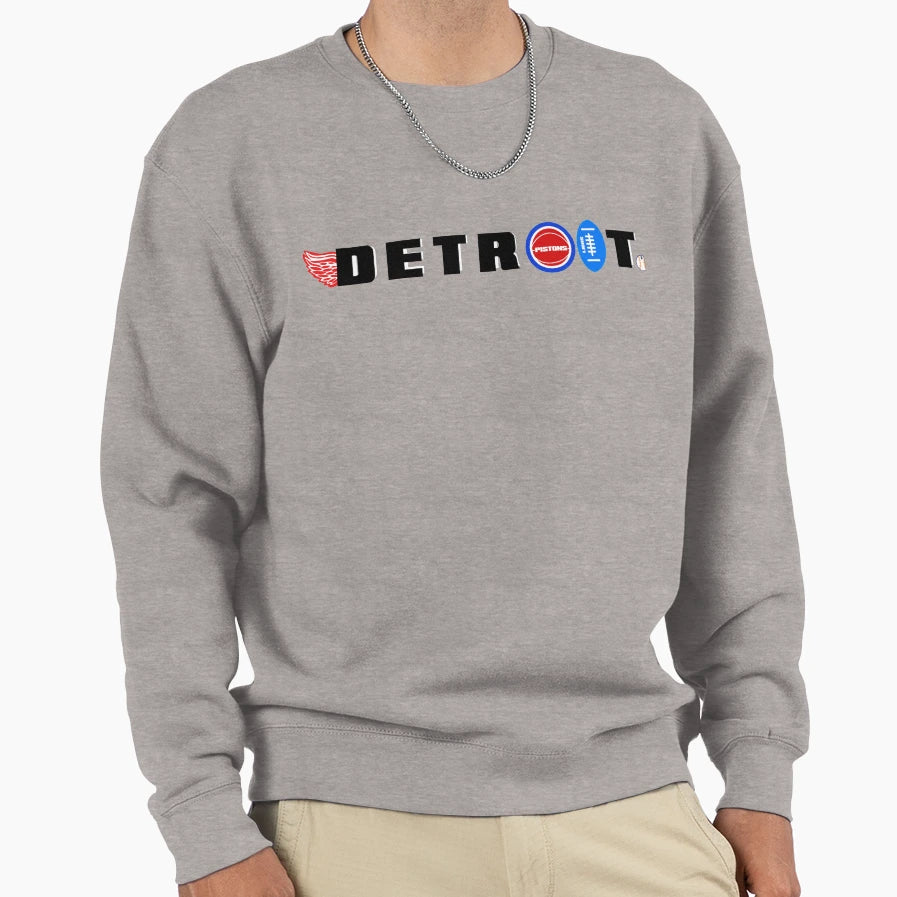 Detroit Sports Sweatshirt - Casual Everyday Wear for Adults - T-Shirt, Sweatshirt, Hoodie