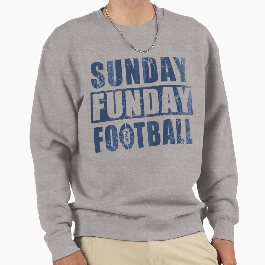 Sunday Funday Football Sweatshirt - Aesthetic Graphic for Adults - T-Shirt, Sweatshirt, Hoodie