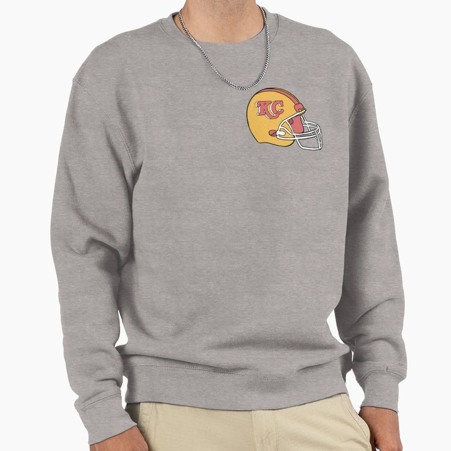 Chiefs Helmet Sweatshirt - Minimalist Print for Adults - T-Shirt, Sweatshirt, Hoodie