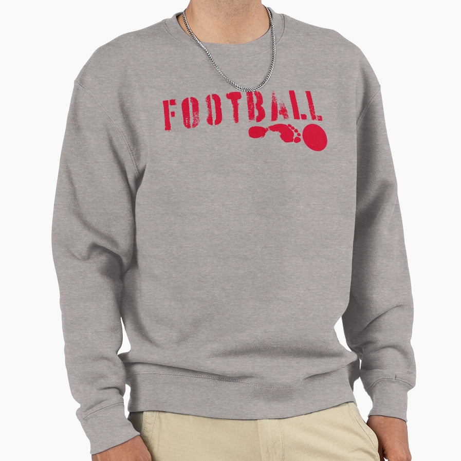Football Foot And Ball Sweatshirt - Fun Novelty Design for Adults - T-Shirt, Sweatshirt, Hoodie