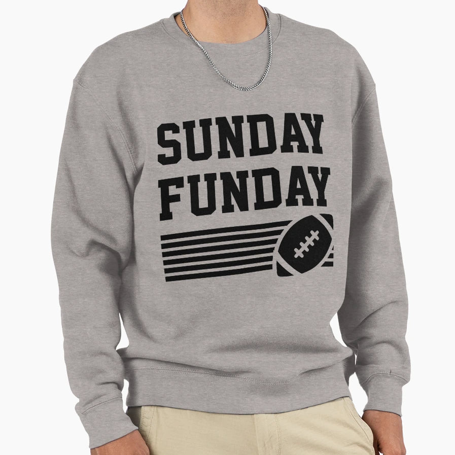 Sunday Funday Football Gift Sweatshirt - Fun Novelty Design for Adults - T-Shirt, Sweatshirt, Hoodie