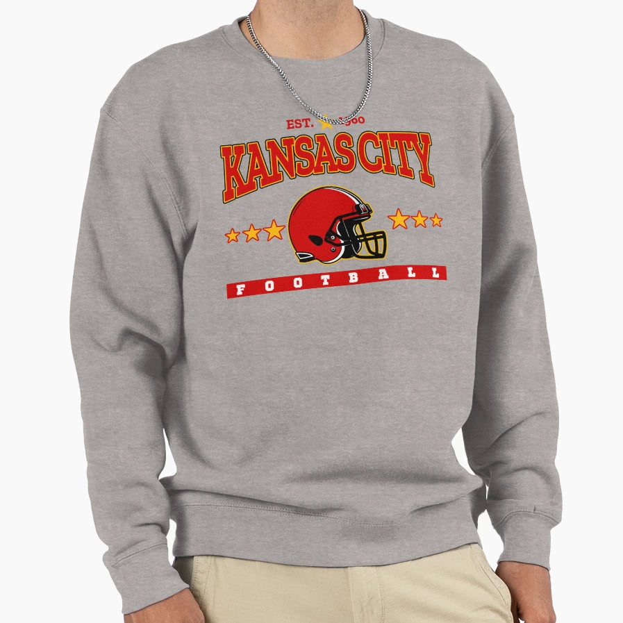 Kansas City Football Sweatshirt - Novelty Apparel for Adults - T-Shirt, Sweatshirt, Hoodie