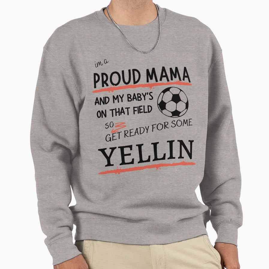 Proud Football Mama Sweatshirt - Aesthetic Graphic Unisex - T-Shirt, Sweatshirt, Hoodie