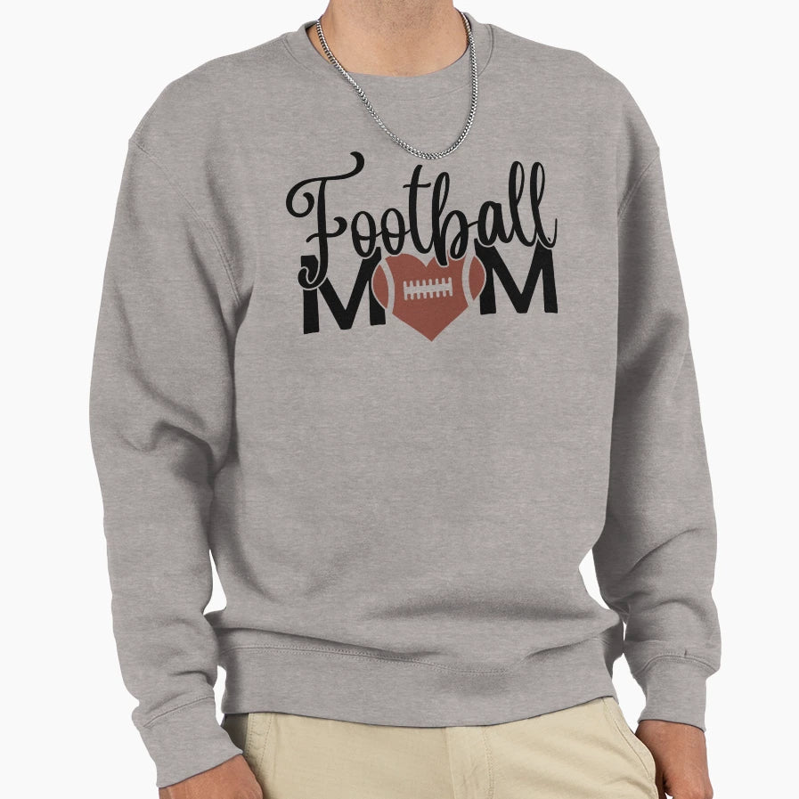 Football Mom Sweatshirt - Graphic Print Unisex - T-Shirt, Sweatshirt, Hoodie