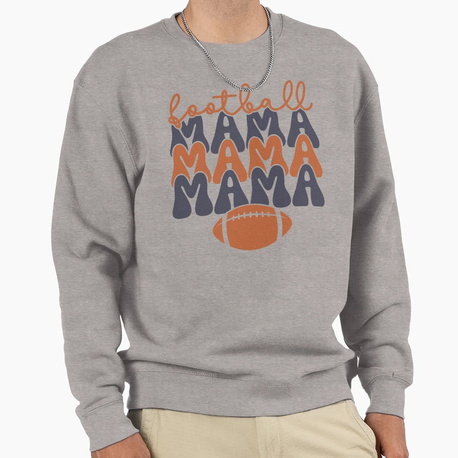 Football Mama Sweatshirt - Aesthetic Graphic for Adults - T-Shirt, Sweatshirt, Hoodie