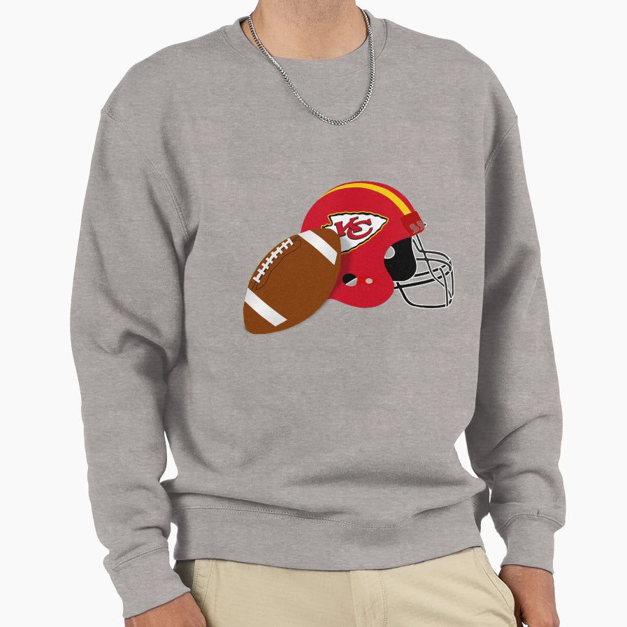 Kansas City Football Helmet Sweatshirt - Unique Graphic Men Women - T-Shirt, Sweatshirt, Hoodie