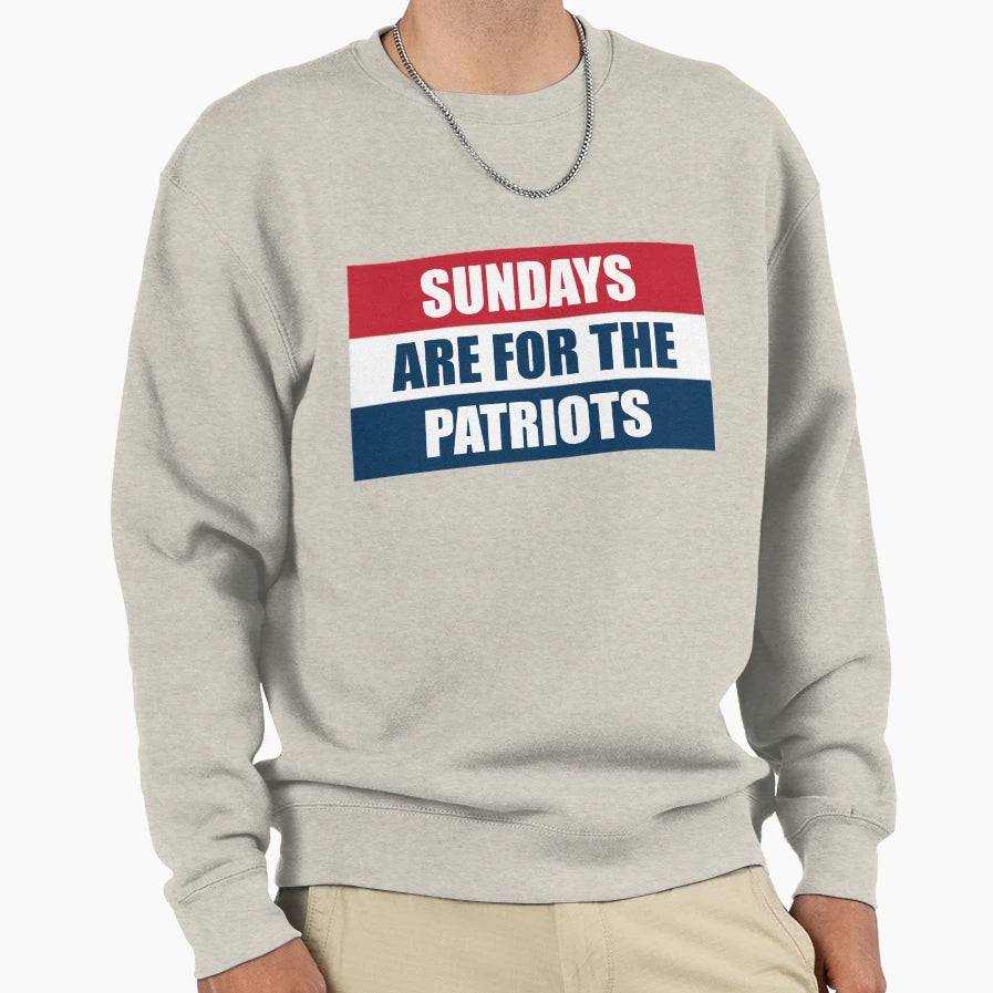 Sundays Are Patriots Sweatshirt - Custom Art Print Men Women - T-Shirt, Sweatshirt, Hoodie