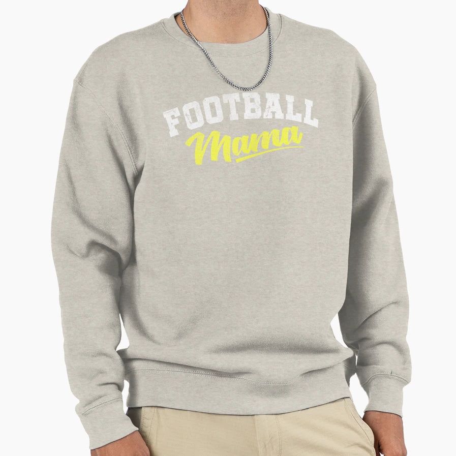 Football Mama Yellow T-Shirt - Minimalist Print Men Women - T-Shirt, Sweatshirt, Hoodie