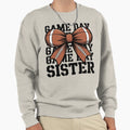Football Sister Game Day Bow Sweatshirt - Aesthetic Graphic Unisex - T-Shirt, Sweatshirt, Hoodie