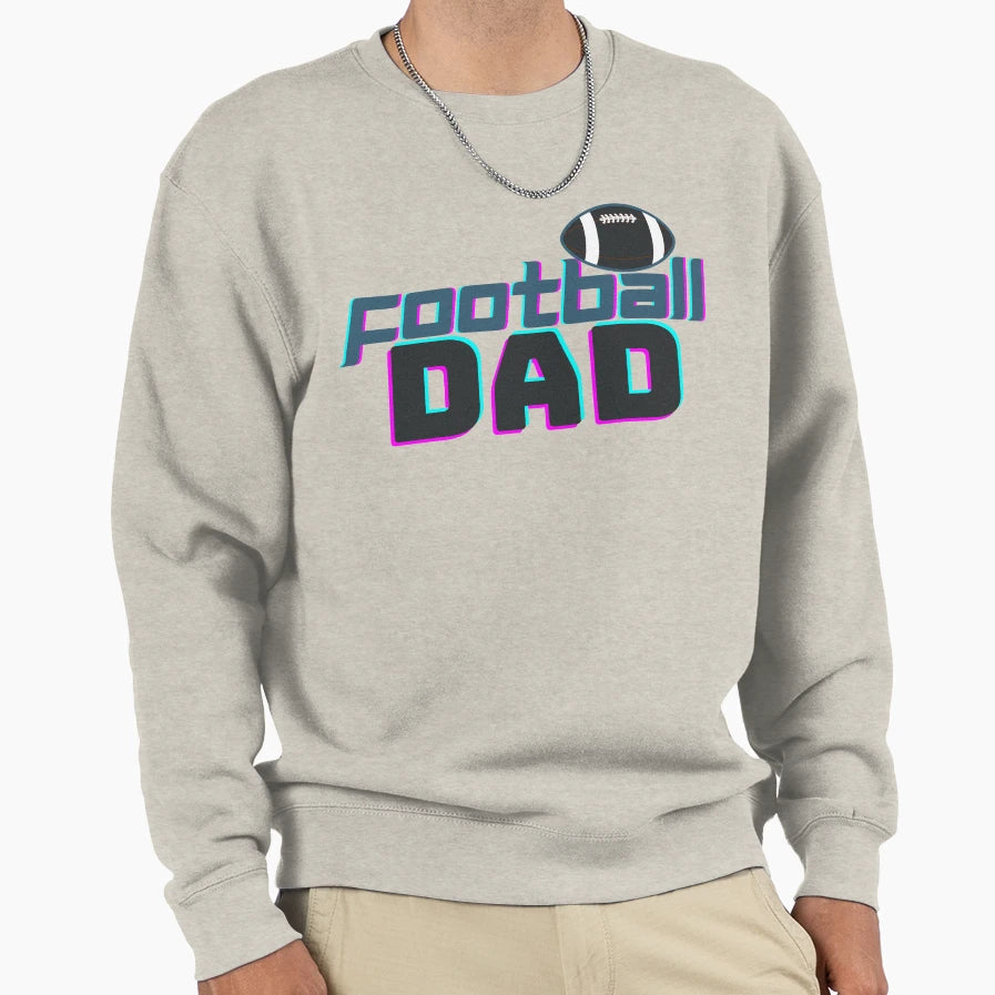Football Dad Football Game Football Sweatshirt - Custom Art Print Unisex - T-Shirt, Sweatshirt, Hoodie