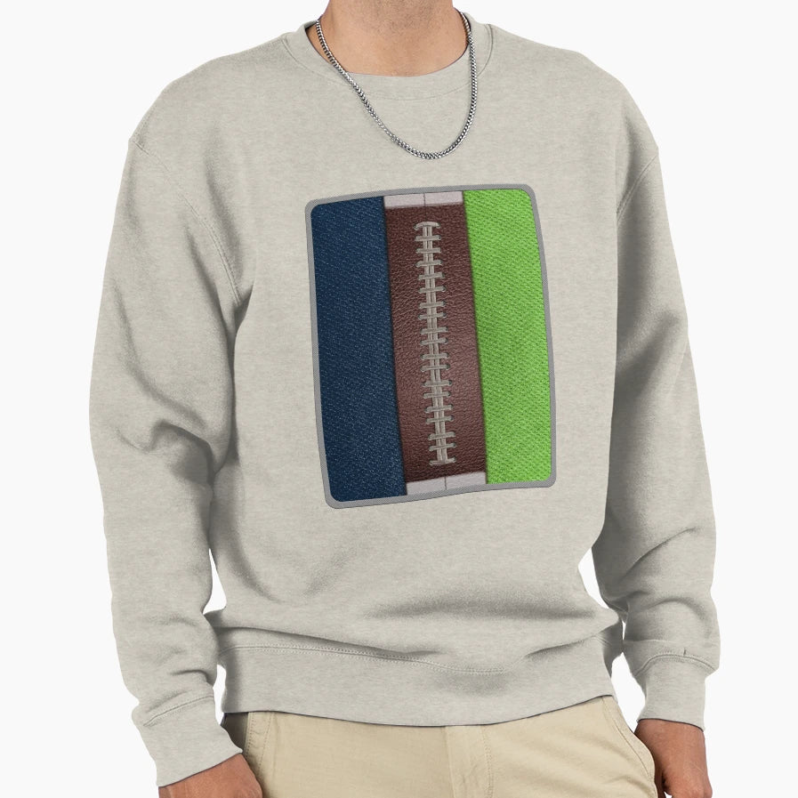 Football Navy Green And Gray Team Sweatshirt - Trendy Graphic for Adults - T-Shirt, Sweatshirt, Hoodie