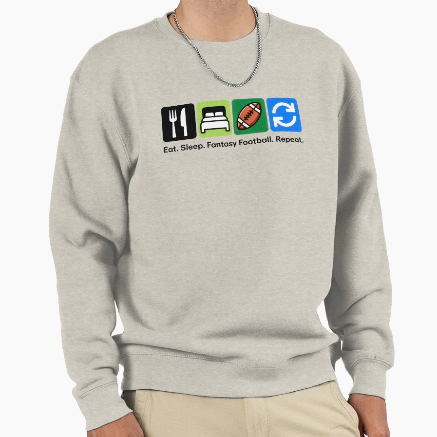 Minimalist Fantasy Football Sweatshirt - Fun Novelty Design Men Women - T-Shirt, Sweatshirt, Hoodie