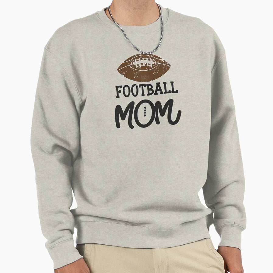 Football Mom Sweatshirt - Graphic Print Men Women - T-Shirt, Sweatshirt, Hoodie