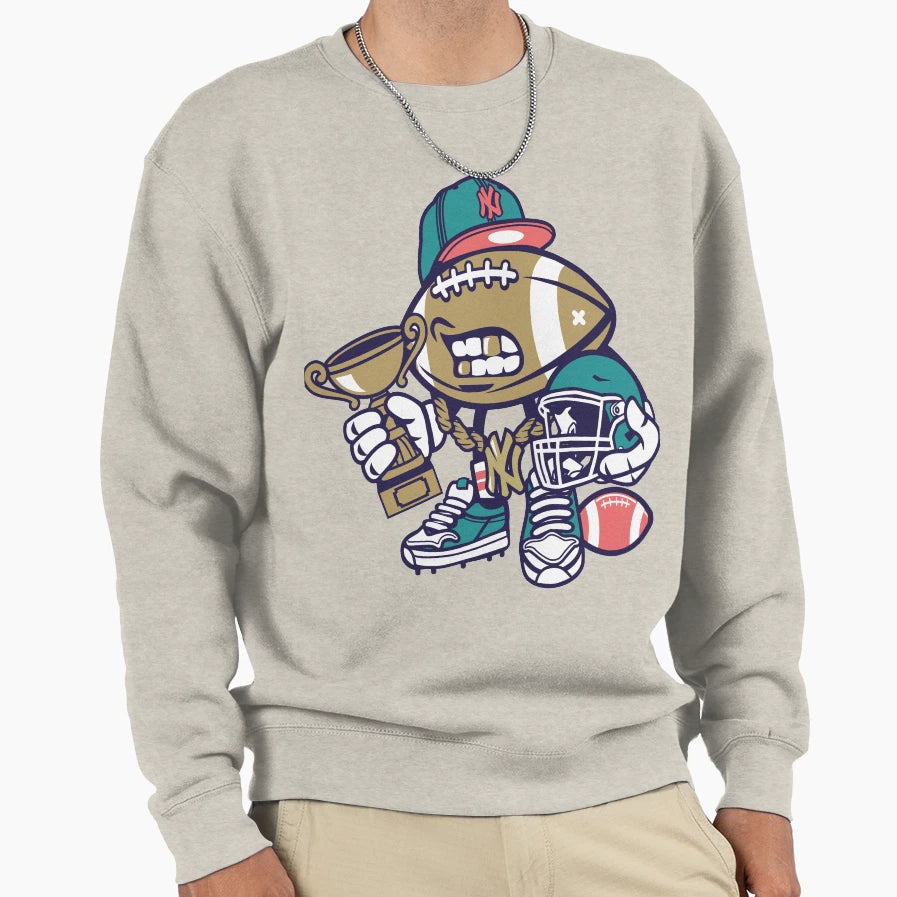 Football Champion Sweatshirt - Minimalist Print Men Women - T-Shirt, Sweatshirt, Hoodie