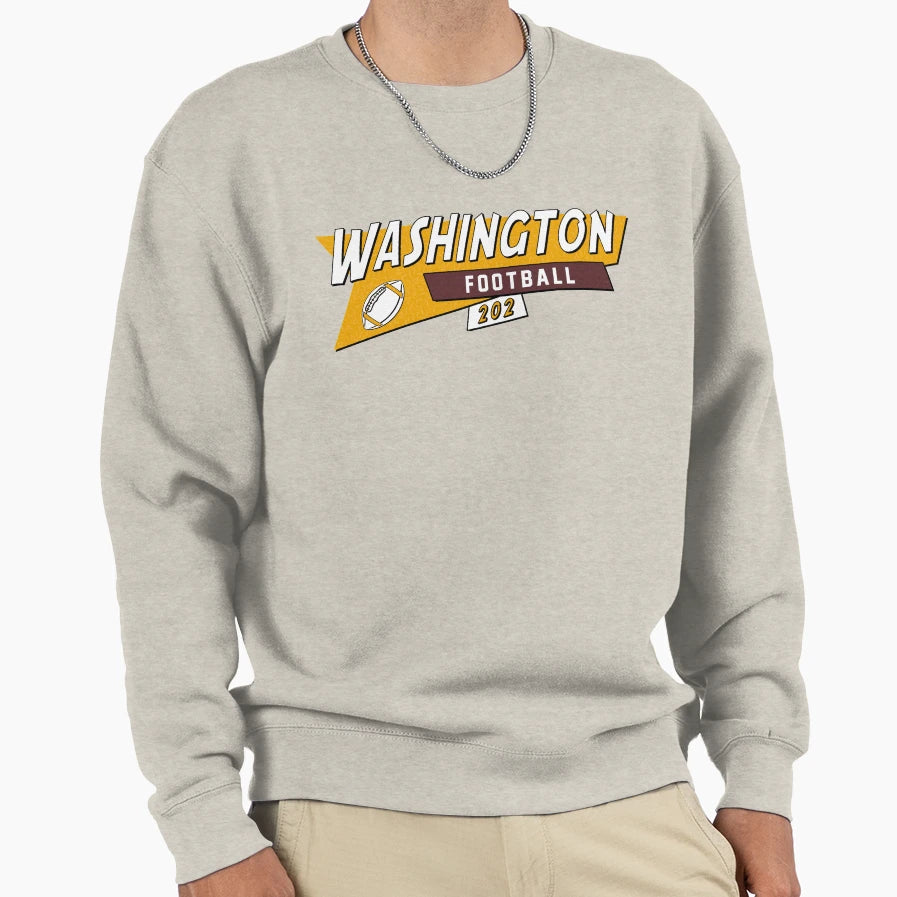 Washington 90S Football Sweatshirt - Aesthetic Graphic Men Women - T-Shirt, Sweatshirt, Hoodie
