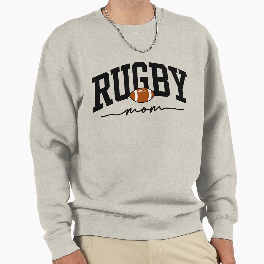 Rugby Mom Sports Mom Rugby Mama Sweatshirt - Graphic Print Men Women - T-Shirt, Sweatshirt, Hoodie