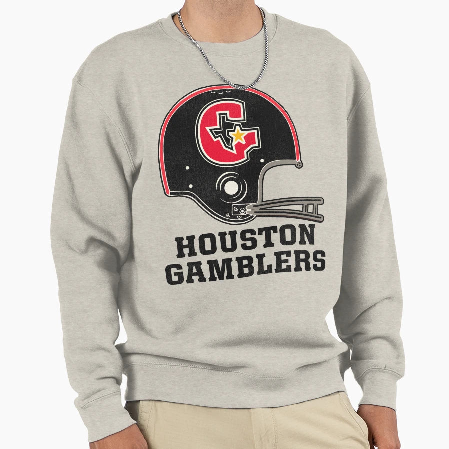 Houston Gamblers Football Team Sweatshirt - Aesthetic Graphic Men Women - T-Shirt, Sweatshirt, Hoodie