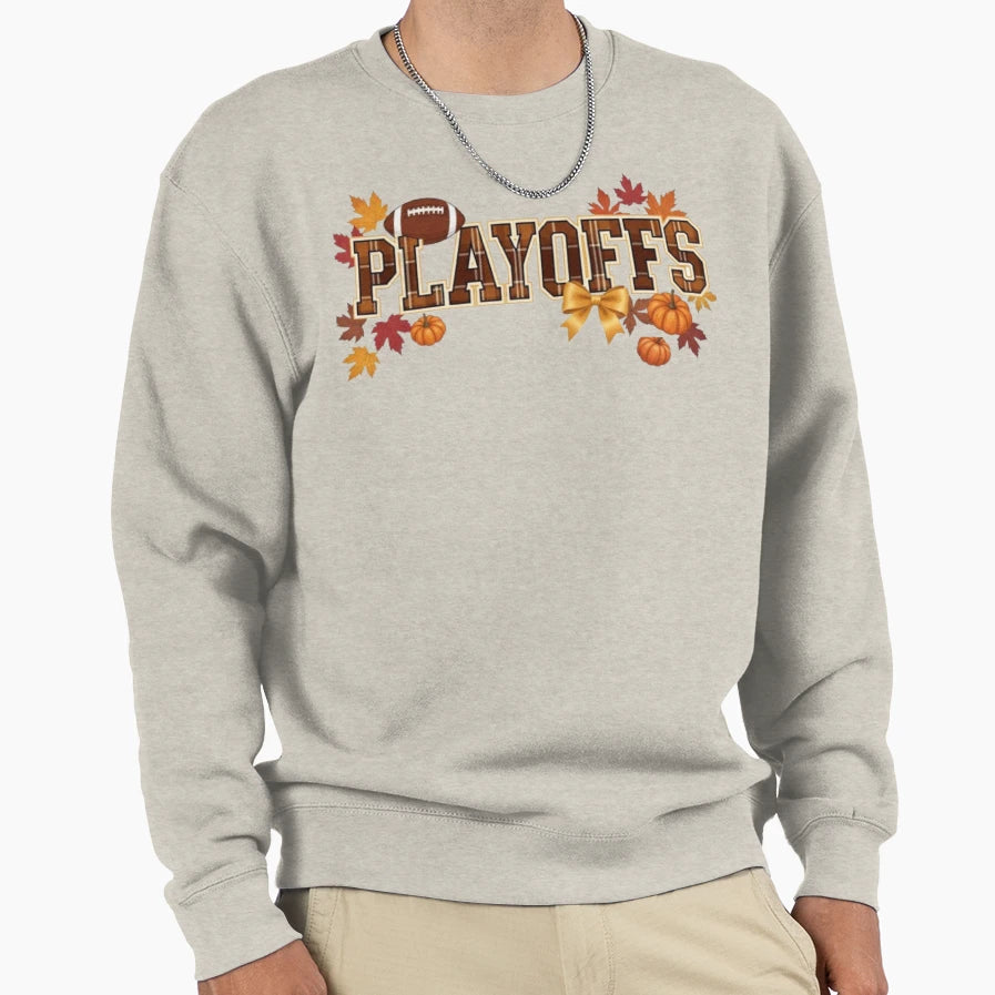 Football Fall Leaf Plaid Pumpkin Sweatshirt - Unique Graphic Men Women - T-Shirt, Sweatshirt, Hoodie